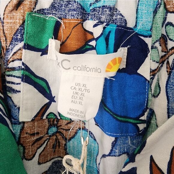 C&C California Blue Sundress with Flutter Sleeves New With Tags Linen Blend - Picture 3 of 10